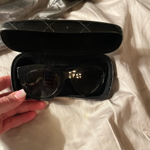 Chanel Black AUTHENTIC CHANEL Crystal CC Sunglasses 5420- BA - Excellent Cond. - Picture 9 of 11